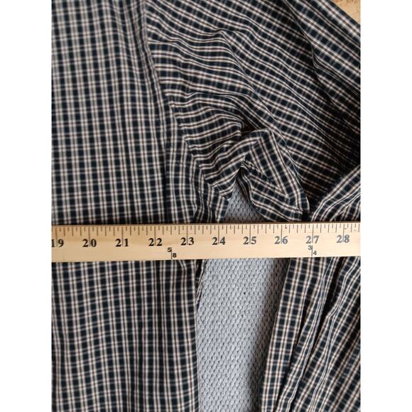 Vintage Ralph Lauren Blake Shirt Mens Large Brown/Navy Check Button Down Preppy - Picture 9 of 12